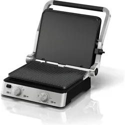 Braun BRA CG 7020, Kontaktgrill, Schwarz, Silber