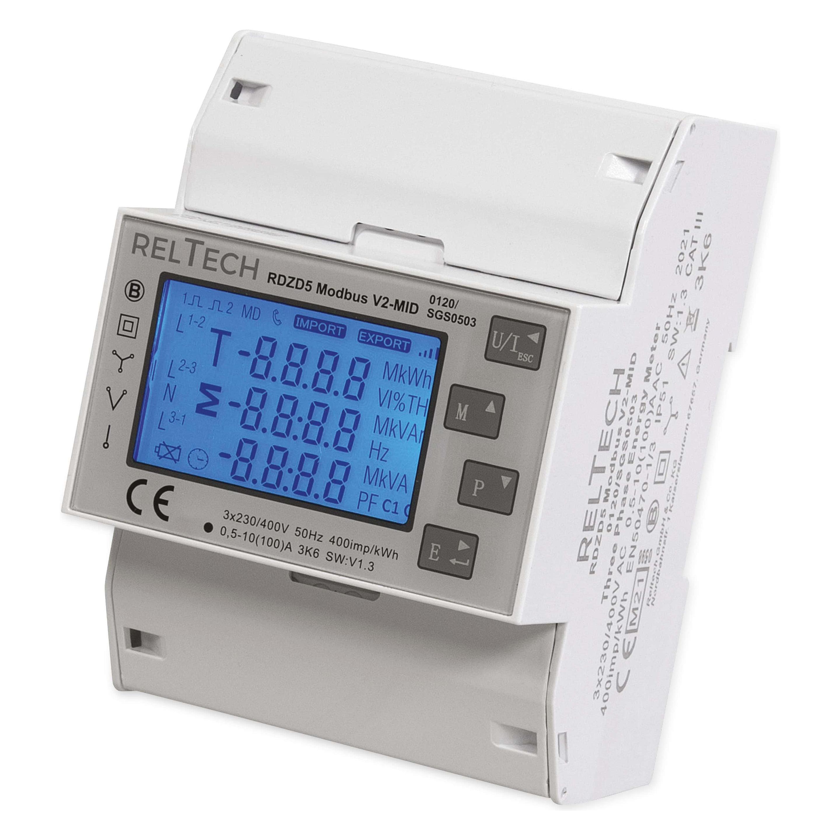 Reltech Drehstomzähler RDZD5-MID, 100A MODbus (009564727756)