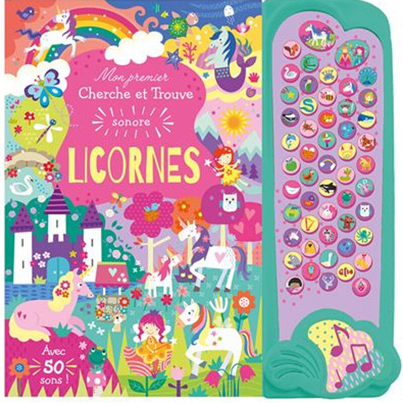 Mon premier cherche et trouve sonore Licornes - 1 2 3 Soleil