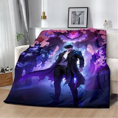 Shop Station Solo Leveling Anime Throw Blanket Soft Flannel Fleece Printed Cozy Blanket For Sofa, Bed & Travel d 100 X 39.37 51.18 In