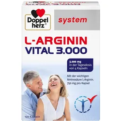 DOPPELHERZ L-Arginin Vital 3.000 system Kapseln 120 St
