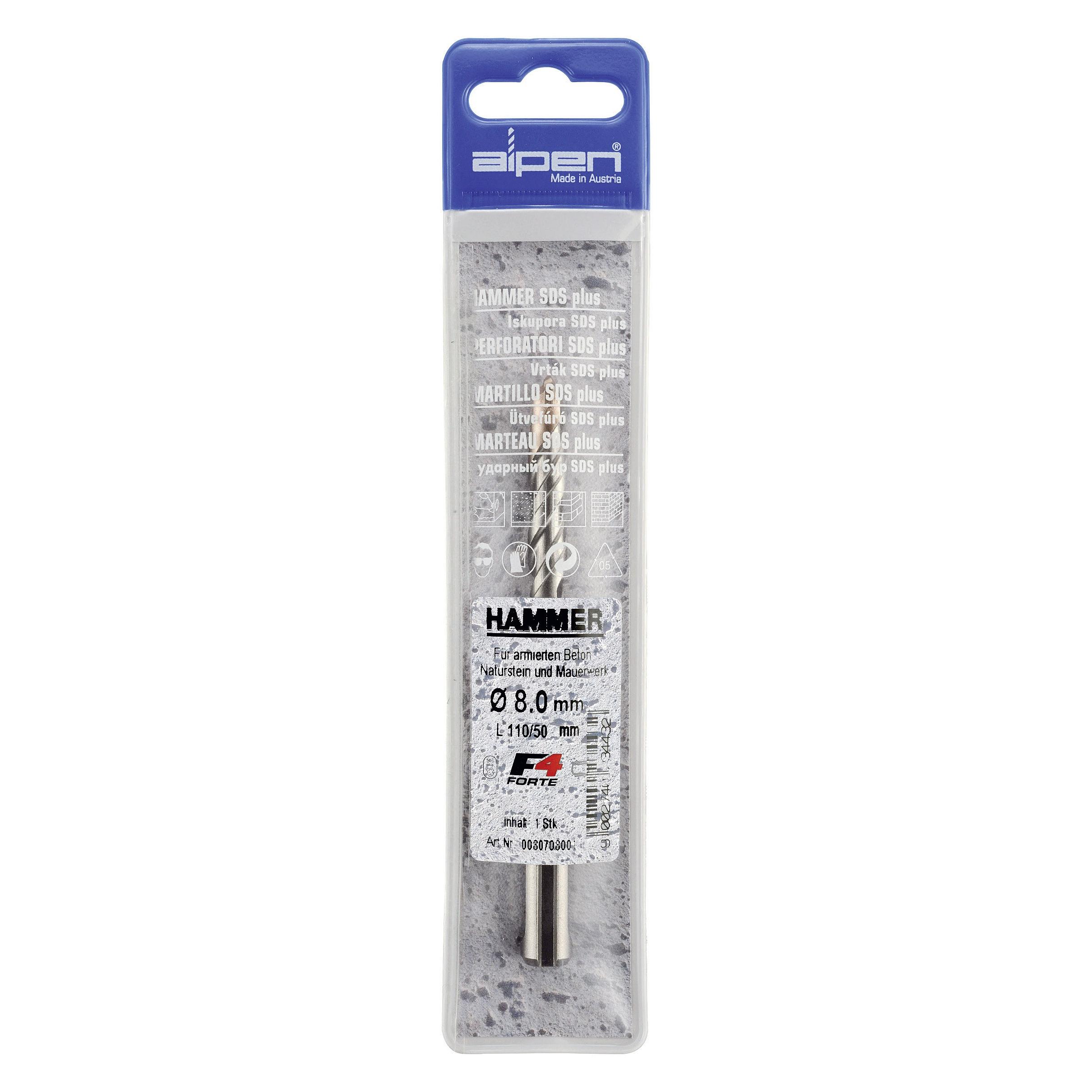Alpen SDS+ Betonbohrer mit 2 Schneiden, 22x310/250 (49439742)