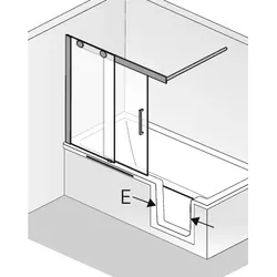 HSK K2.85 Badewannenaufsatz Gleittür 2-teilig K2.85