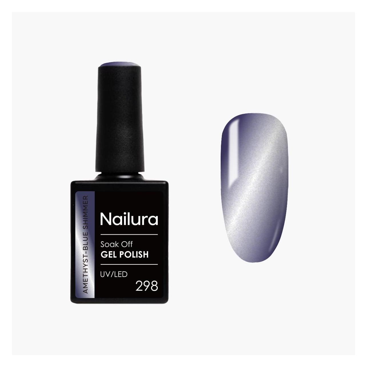 Nailura - Gel Polish 298 - Amethyst-Blue Shimmer - 10 ml (Amethyst-Blue Shimmer, Gel-Effekt Nagellack) (70317)