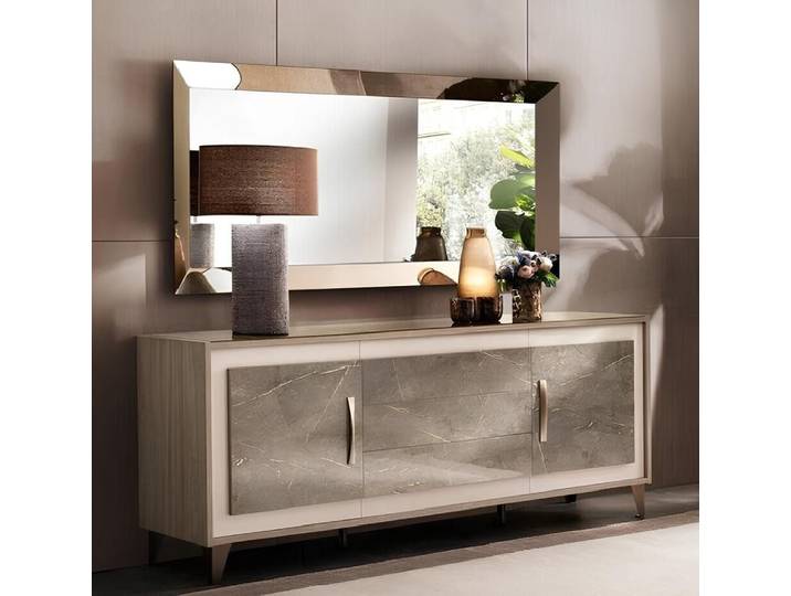 Xlmoebel Kombikommode Buffet Spiegel aus Holz in modernem Design von Arredoclassic (Kommode mit Spiegel, Kommode+Spiegel), Hergestellt In Italy