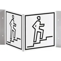 Schild I Tür-Nasenschild Piktogramm Treppe, Kunststoff, 150x150mm