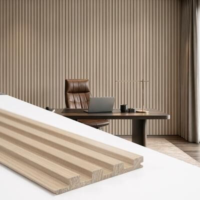 "Art3d 6 Panels Curved Grille Panels 94.5""x5.7""x0.67"" Cover 22.44 sq,ft, Screws & Clips Included - 94.5""x5.7"""