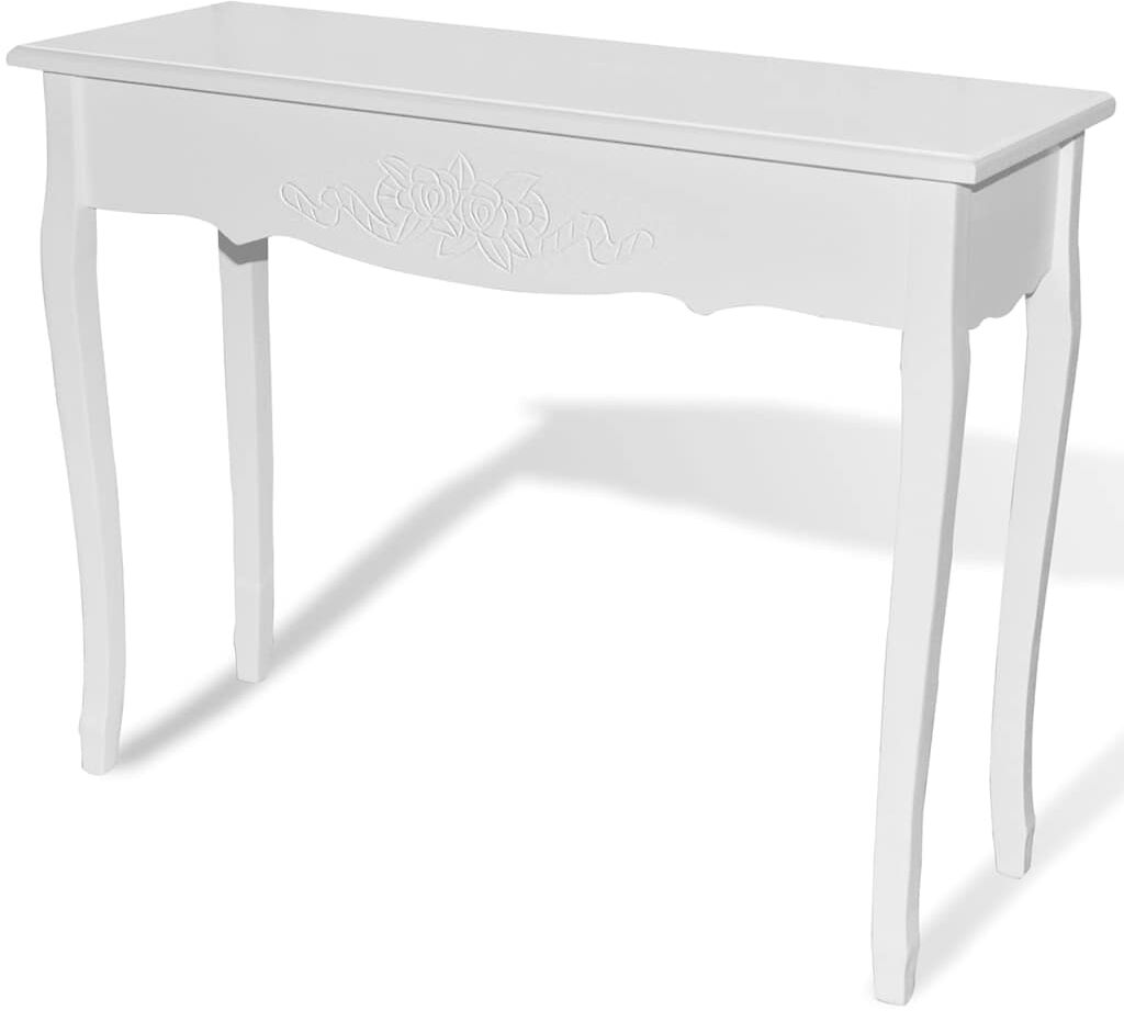 vidaXL Table de console et coiffeuse Blanc