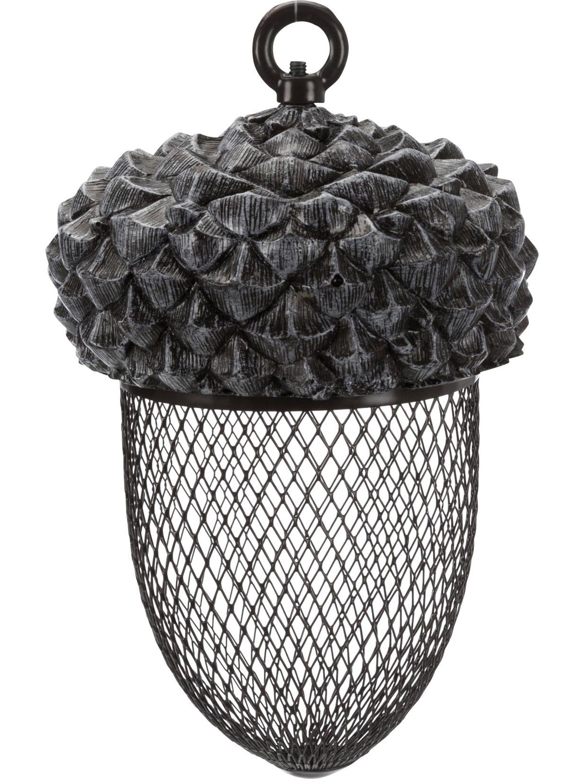 Trixie Eichel-Vogelfutterspender, Polyesterharz/ Metall, 700 ml/ 14 × 22 cm, braun/ weiß