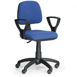 Bürostuhl MILANO mit Armlehnen, blau