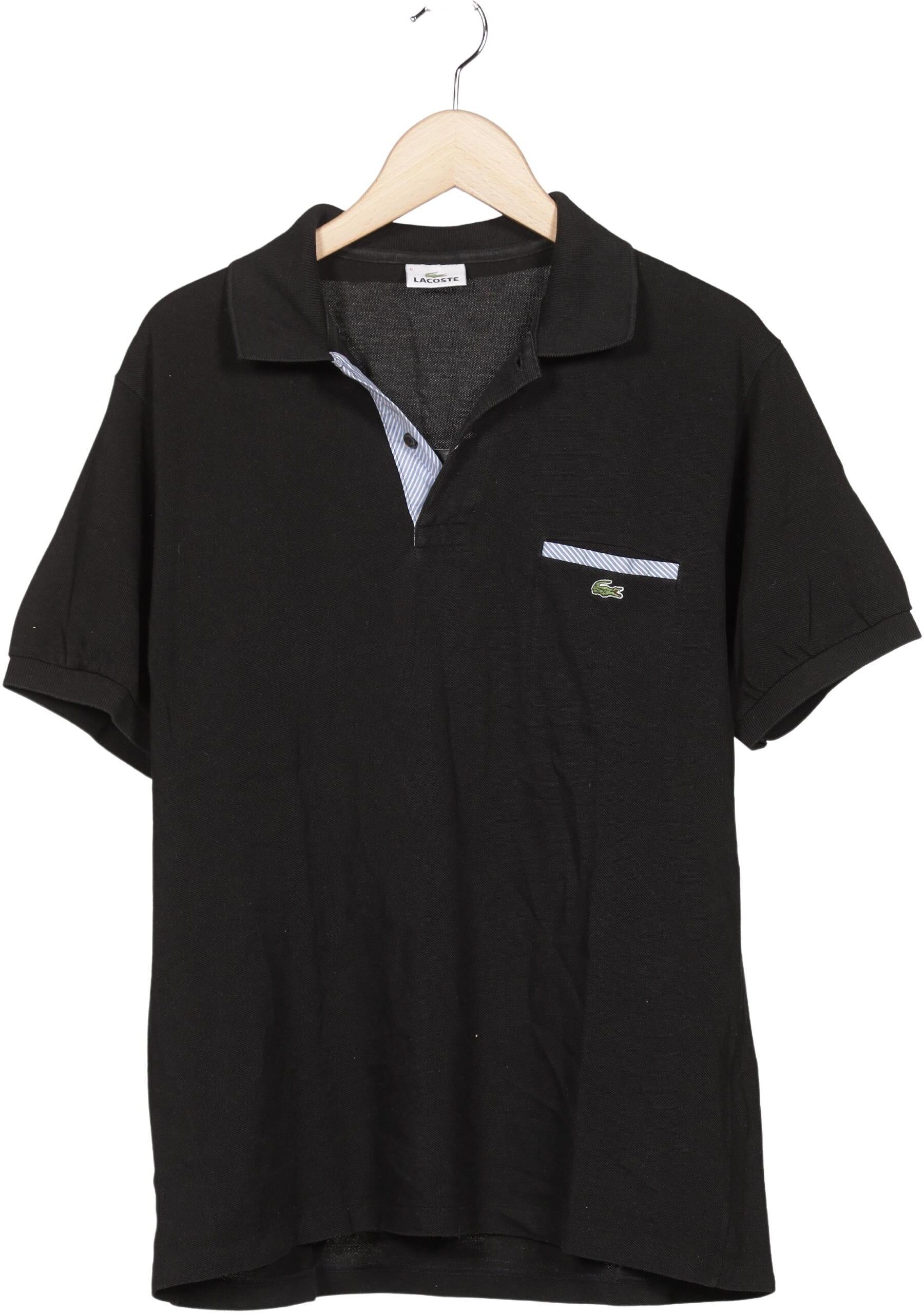 Lacoste Herren Poloshirt, Schwarz, Gr. L (Lacoste 5), Baumwolle - Second Hand