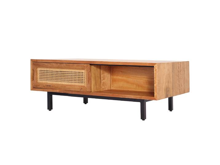 Massiver Couchtisch 110 x 40 x 60cm Braun