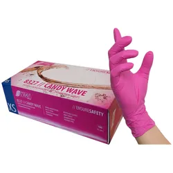 Nitras Medical Candy Wave Nitril-Einmalhandschuhe, magenta- , Größe: L  100 Stück