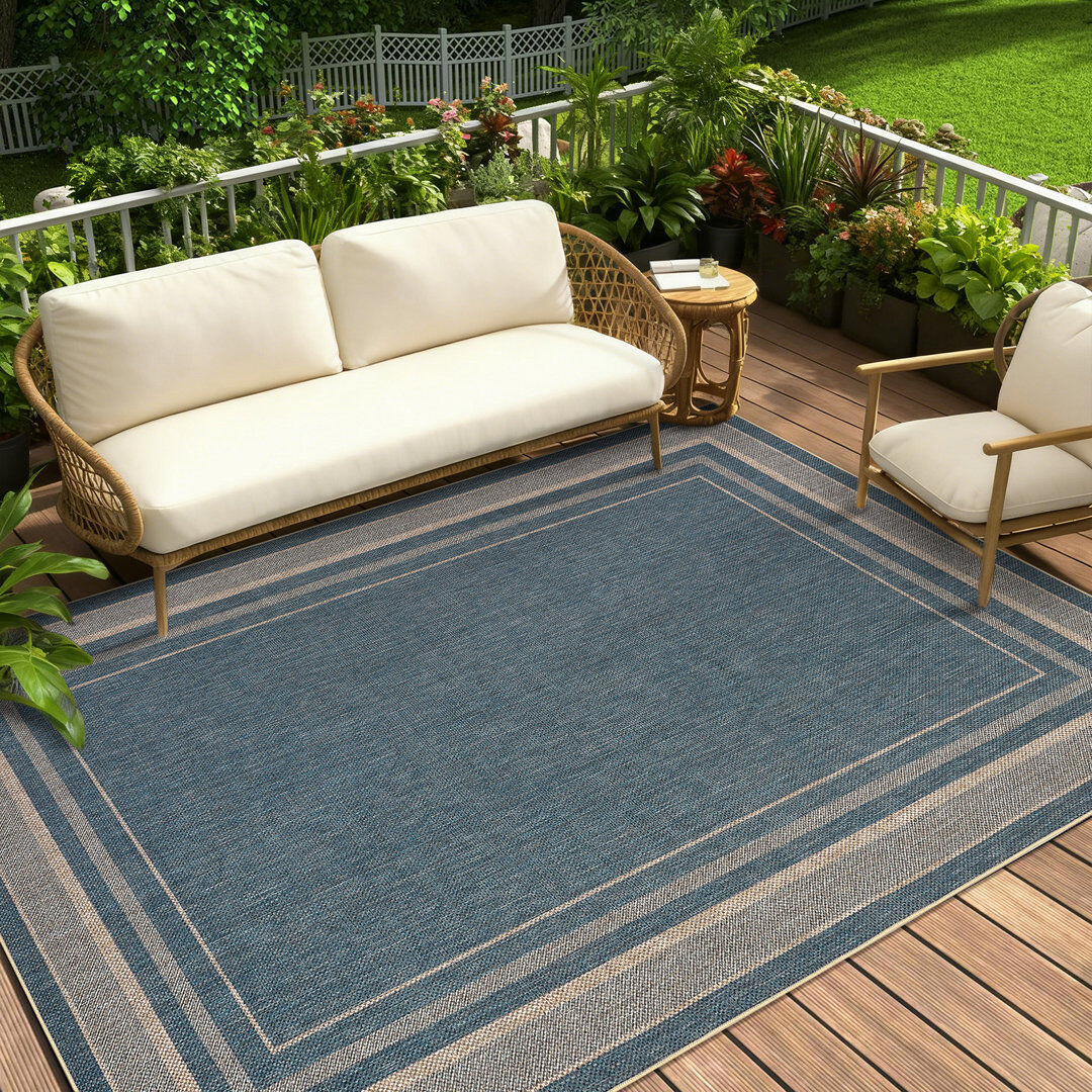 Latitude Vive Rectangular Striped Area Rug Blue 160*230cm