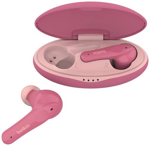 Belkin SoundForm Nano In Ear Headset Bluetooth Pink Headset, Ladecase, Schweißresistent