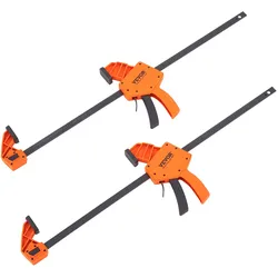 VEVOR 2 x Einhandzwinge 609,6mm Backenöffnung Schnellspannzwinge 136kg Belastbarkeit Klemmzwinge Schraubzwinge Ideal zum Schneiden, Verbinden und Montieren von Holzprodukten oder Stahlmaterialien