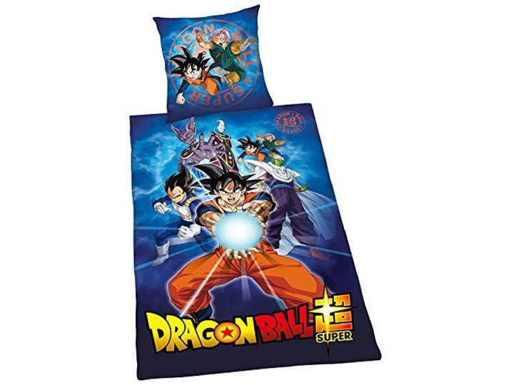 Herding DRAGONBALL SUPER Parure de Lit Réversible\, Housse de Couette 135 x 200 cm\, Taie d'Oreiller 80 x 80 cm\, Coton/Renforcé