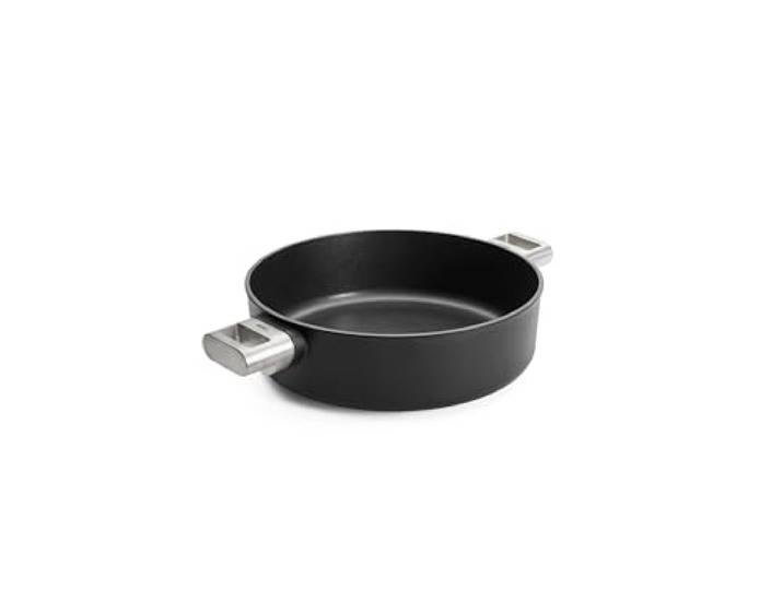 WOLL – Eco Logic QXR Kasserolle Ø 28 cm rund mit 2 Edelstahlgriffen – Aluminiumtopf mit PFAS-freier Diamond-QXR Antihaft – Induktionstopf – Schmortopf – Kochtopf Induktion