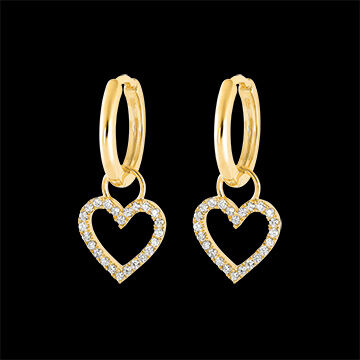 Edenly Ein Paar Ohrringe, Kombination, aus 9 Karat Gelbgold