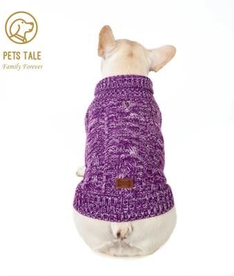 Uplifted Finds Winter Knitted Pet Sweater purple l