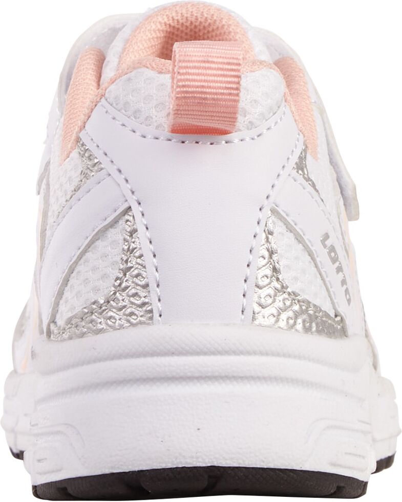 Sneaker LOTTO, Jungen, Gr. 29, rosa (weiß, rose), Kunstfaser, Synthetik, metallic, Schuhe Sneaker, - ohne Schnüren: mit Elastiksenkeln
