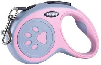 Inspire Select FlexiPaw Retractable Dog Leash Automatic 9.84 Ft 16.4 Ft Nylon Lead For Small Dogs & Puppies pink 16.4 Ft