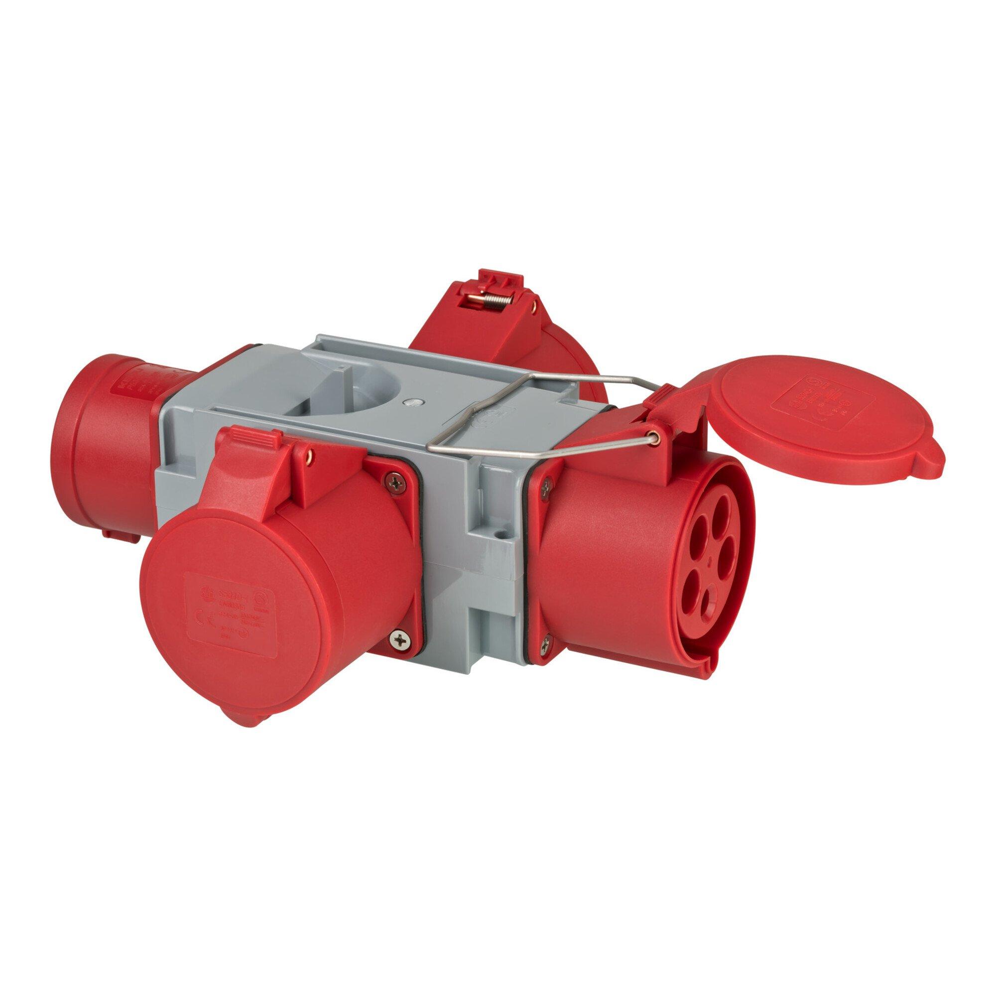 Kreuzverteiler CEE400V/32A 3fach Stecker CEE + 3x Steckdosen CEE ; Brennenstuhl (1081670)