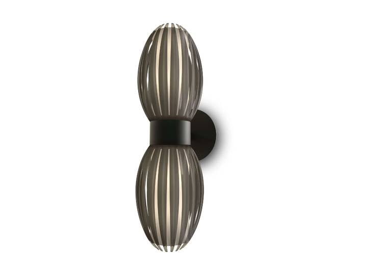 Herstal Lampe murale Tentacle duo 34 cm Noir-fumée
