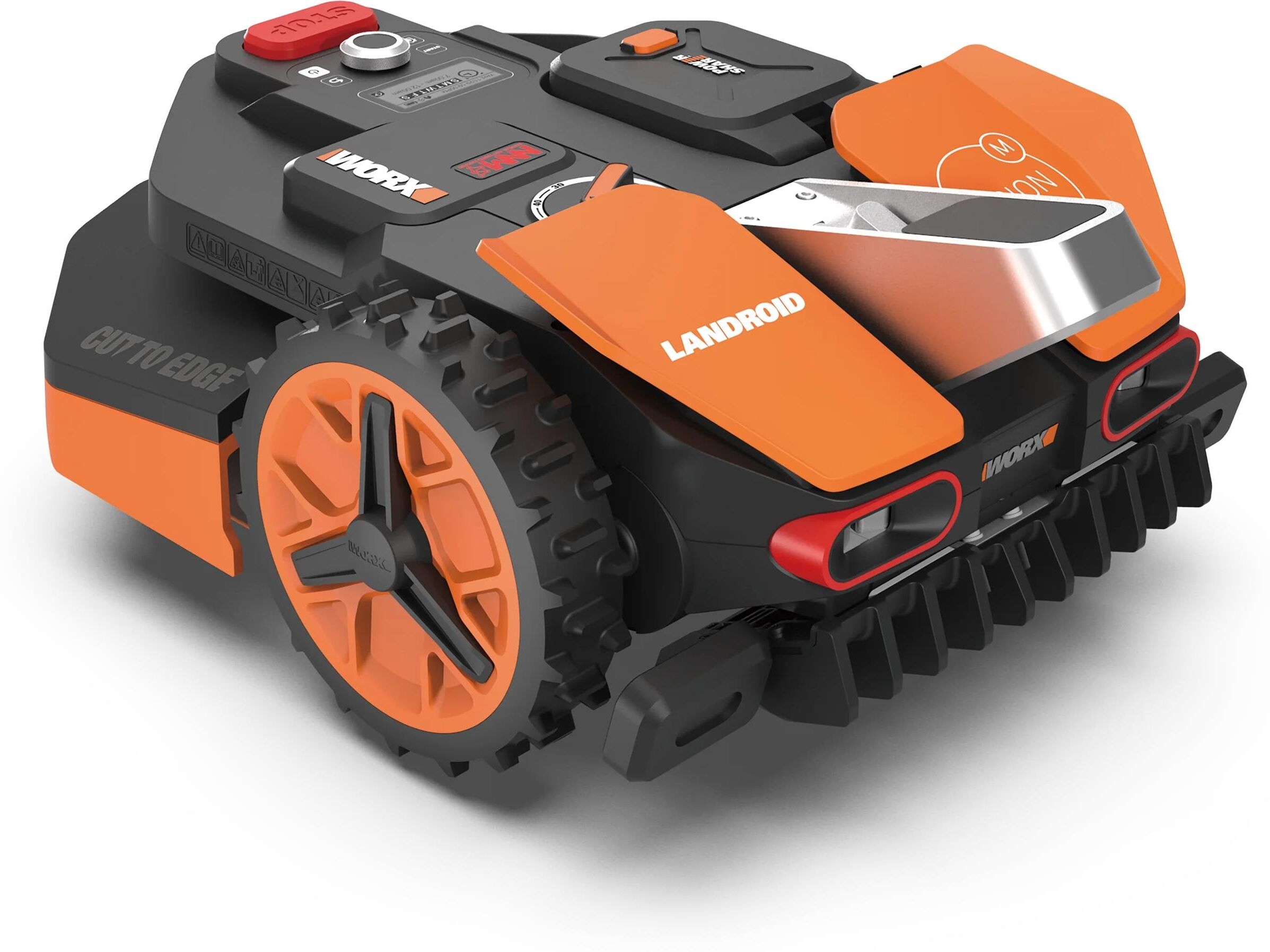 Rasenmähroboter WORX "Landroid Vision M600, 600 m²", orange (bunt), B:46cm H:26,5cm T:62,6cm, Rasenmähroboter, Rasenmähroboter bunt Einheitsgröße