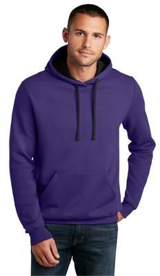 District DT810 The Concert Fleece Hoodie in Purple size 3XL   Cotton/Polyester Blend