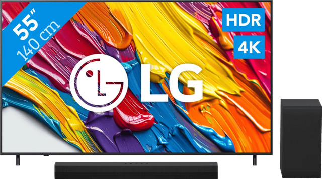 LG 55 inch QNED82 4K TV (2025) met LG DS40T Soundbar