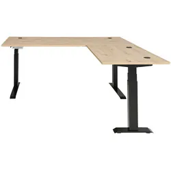 Eck Computertisch höhenverstellbar 185 cm breit und 177 cm tief