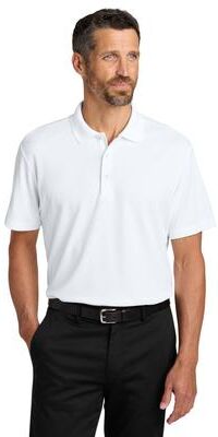 Port Authority K620 Plaited Pique Polo Shirt in White size 2XL   64/36 polyester face/cotton back plaited pique