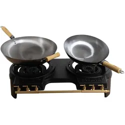 Hot Wok, Gasgrill, Double 2 x 10 kW mit Flachbrennern, ohne Set (20 kW)