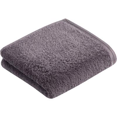 Handtuch VOSSEN "Vegan Life", dunkelgrau, B:50cm L:100cm, Webfrottier, Obermaterial: 100% Baumwolle, Handtücher, 100% vegan