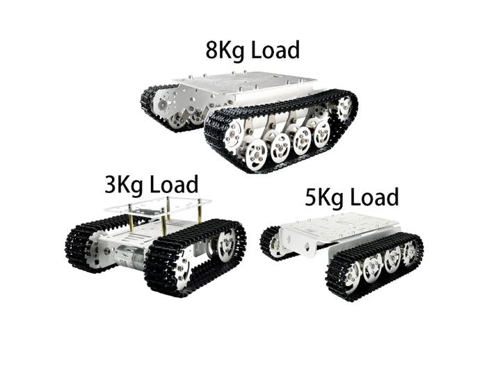 Châssis de char mobile sur chenilles 3Kg 5Kg 8Kg, kit DIY open source programmable pour char robotique, avec ou sans kit de contrôle électronique