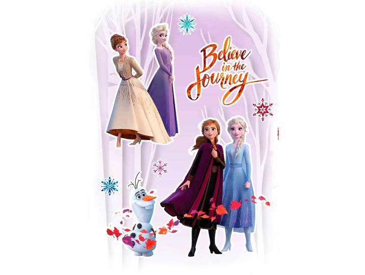 Wandtattoo KOMAR Frozen 2 - Believe in the Journey - Grösse 50 x 70 cm , bunt, B:50cm H:70cm, Folie, Wandtattoos, Wandtattoo, selbstklebend, Wandsticker, Kinderzimmer