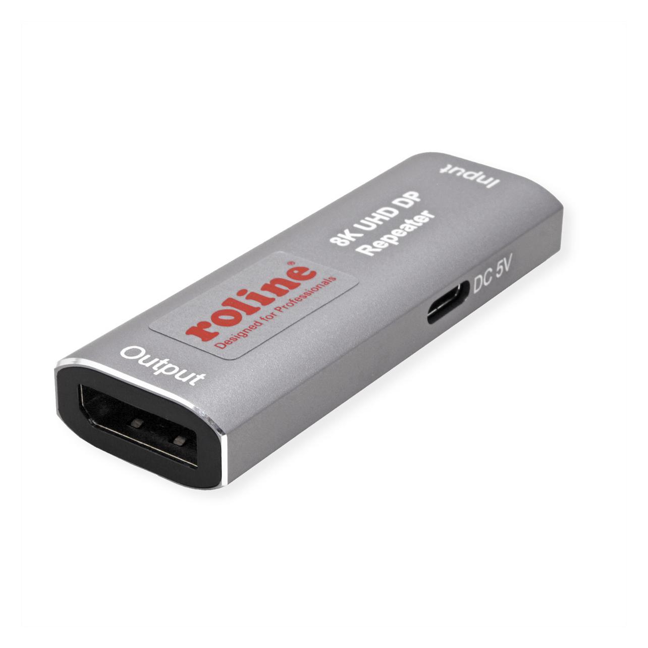 Roline DP1.4 Repeater, 8K60Hz, < 10m (DisplayPort, DisplayPort) (14.01.3475)
