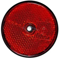 Reflektor 60 mm Rot RUND Seitenrückstrahler Rückstrahler Strahler Schraubbefestigung