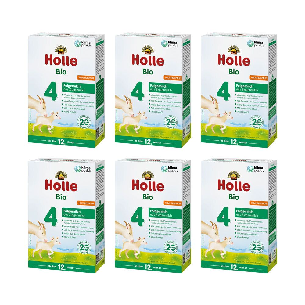 Holle Bio Folgemilch 4 aus Ziegenmilch Pulver 6-er Set 6x400 g