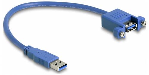 Delock USB-Kabel USB-A Stecker, USB-A Buchse 0.25m Blau 86994
