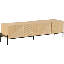 TV LOWBOARD holzoptik 3D design 4 türen modern