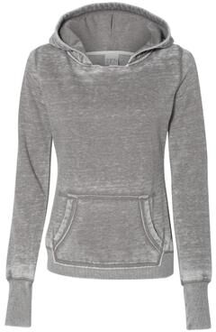 J America JA8912 Women's Zen Pullover Hood T-Shirt in Cement size 2XL 8912