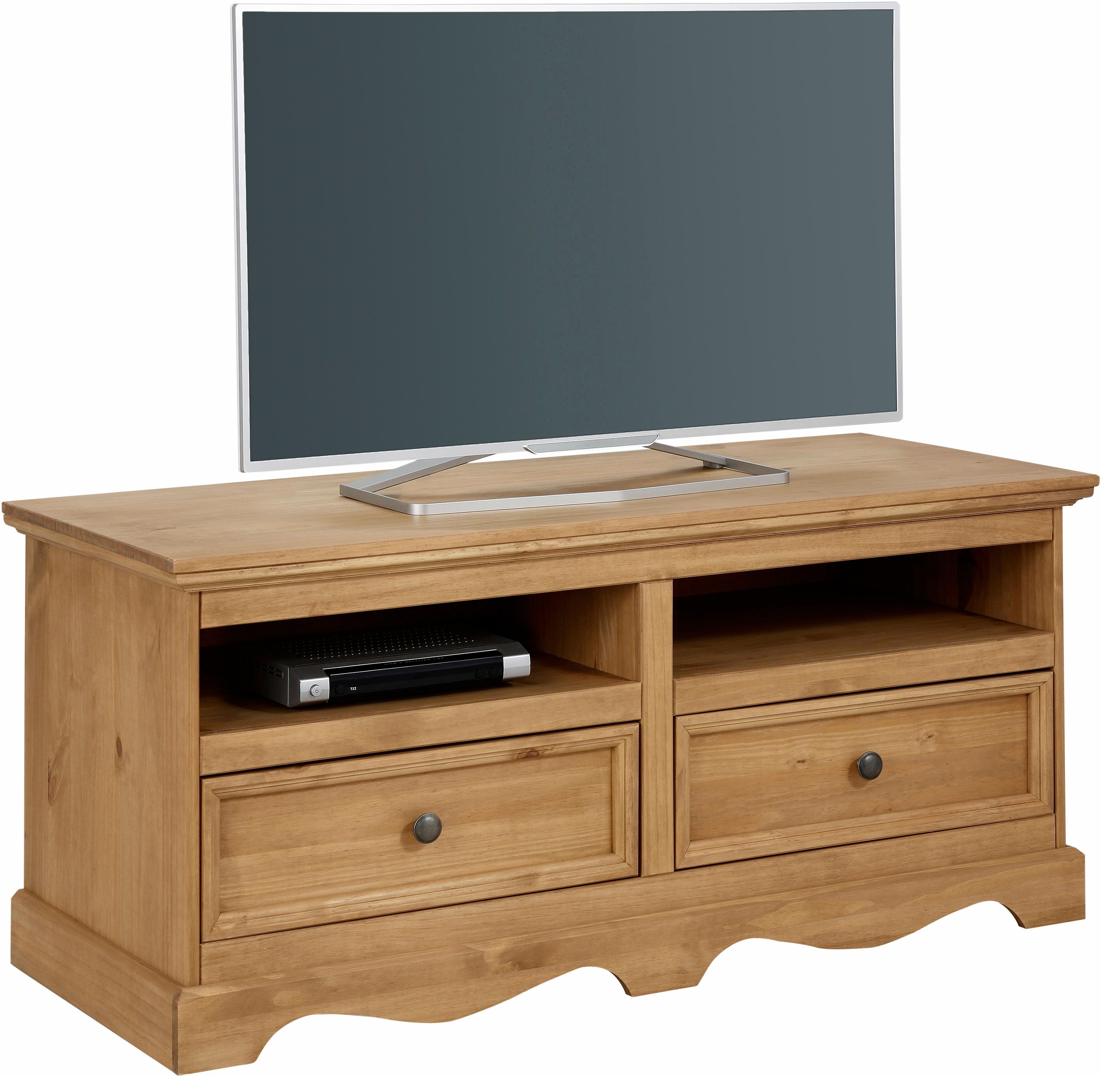 Lowboard OTTO HOME "Melissa", beige (natur gebeizt, gewachst), B:120cm H:55cm T:50cm, Sideboards, Lowboard, Kommode, Breite 120 cm
