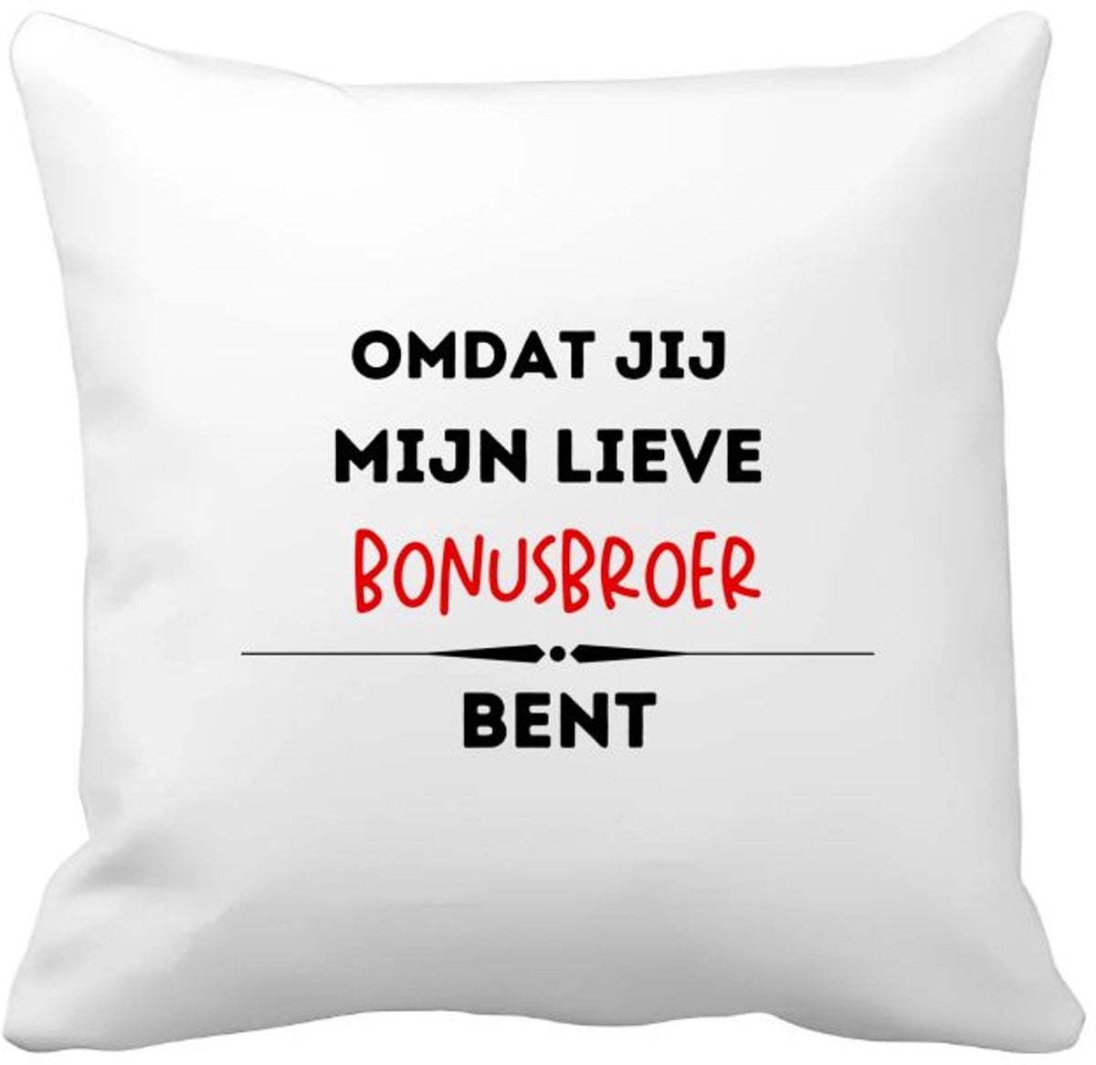 Akyol Kussenhoes - De liefste bonusbroer - 40 x 40 cm