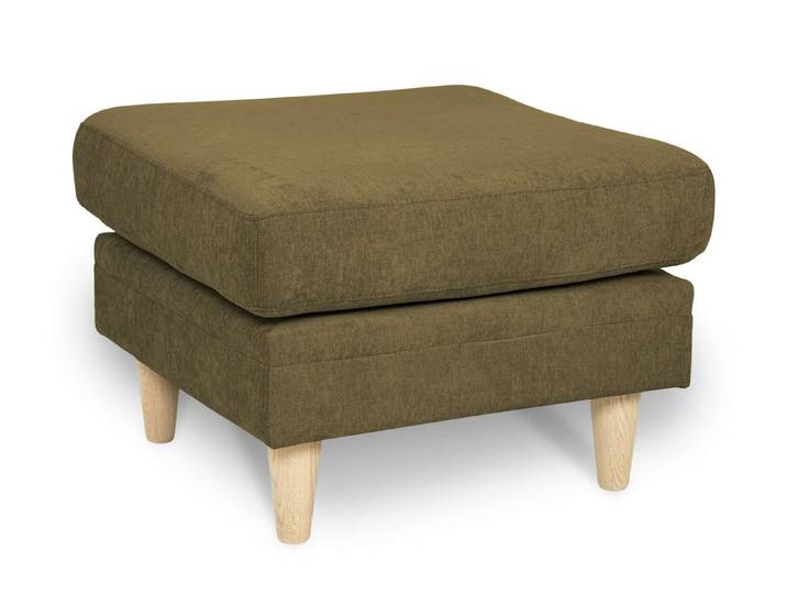 OTTO home Polsterhocker Arellano, Breite 63 cm, klassisches Design, mit Massivholzfüßen, Webstoff fein, Chenille
