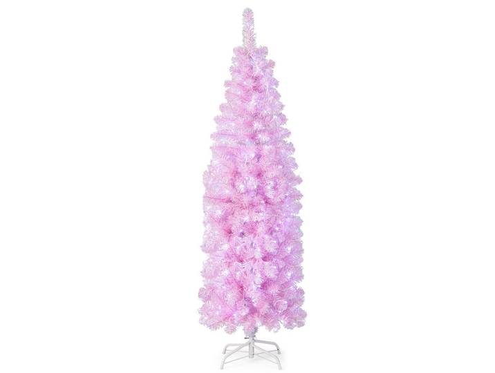 Costway Tannenbaum 180cm Rosa, Pink, Kunststoff, 180 cm, Dekoration, Weihnachtsdekoration, Christbäume & Zubehör