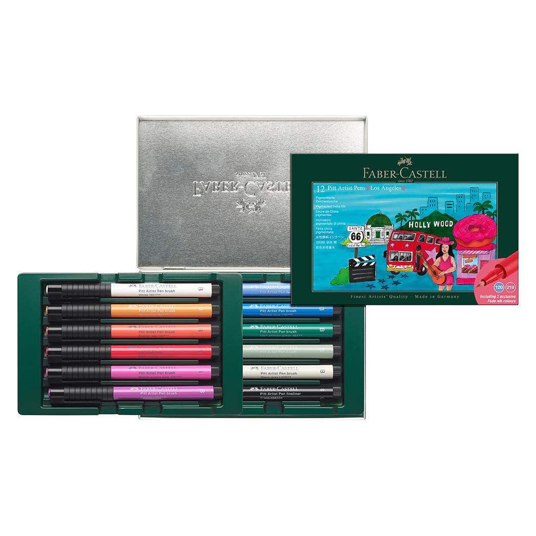 Faber-Castell Pitt Artist Pen Tuschestift City Collection Los Angeles (12x) (267180)