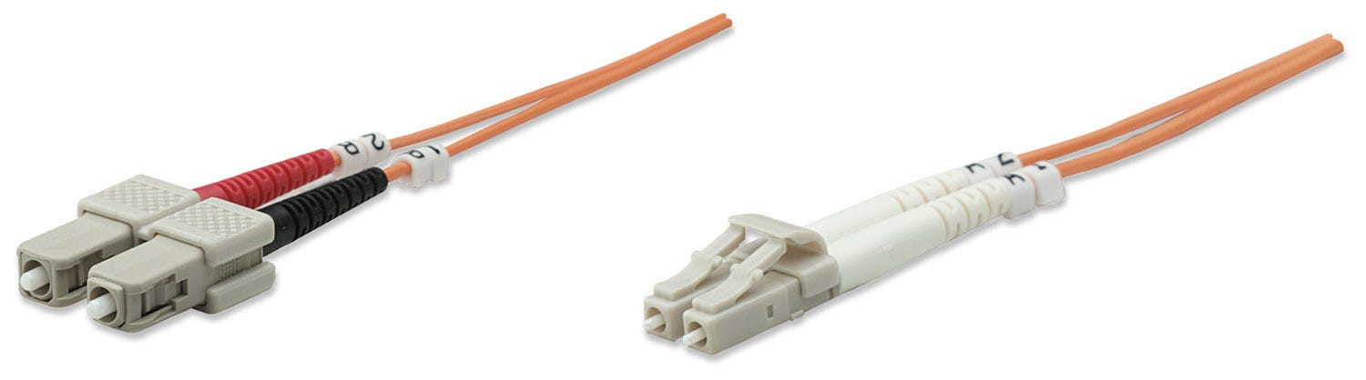 Intellinet 470377 LWL aansluitkabel LC/SC Multimode OM2, 2m, Oranje