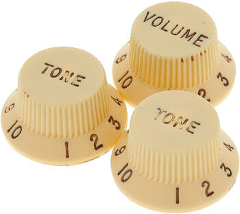 Fender Roadworn Strat Knobs WHT Aged White